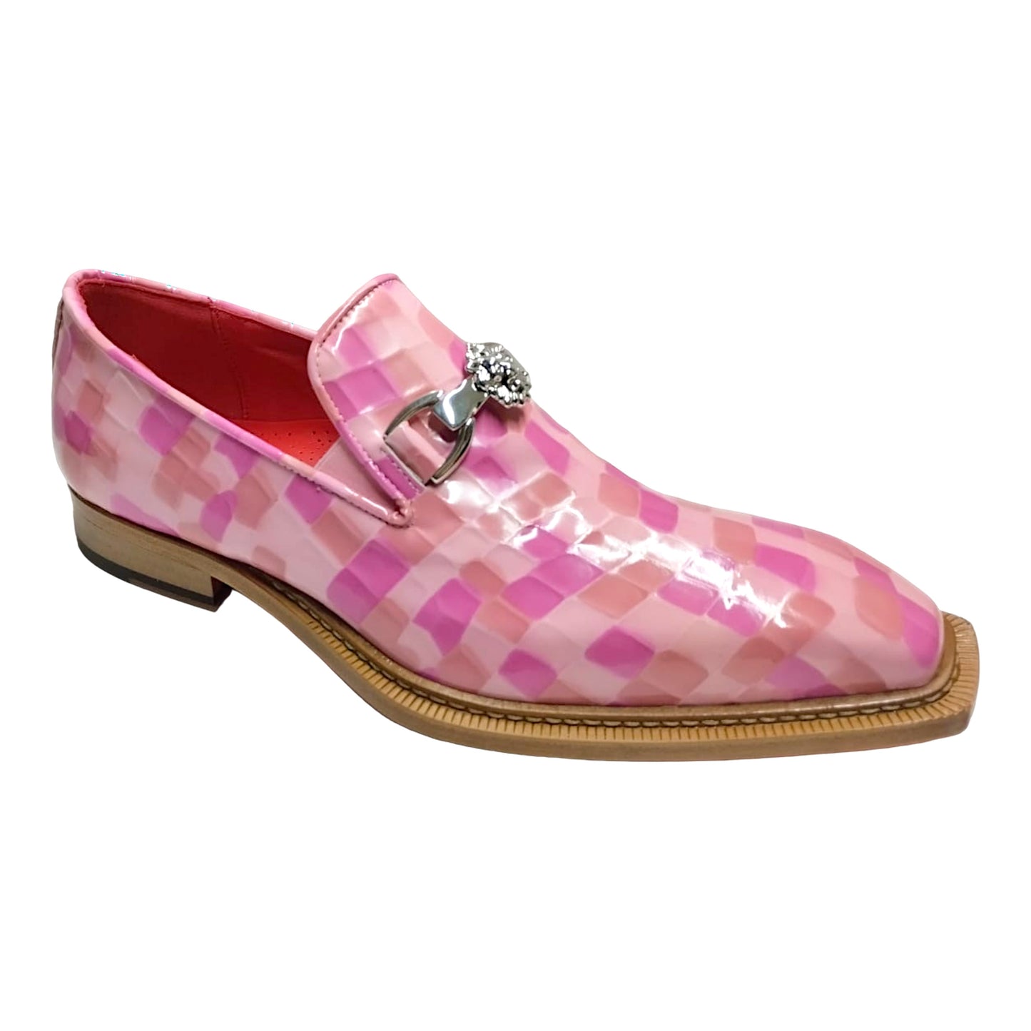 Emilio Franco Narciso Men's Shoes Patent Leather Multi Croco Print Formal Loafers (EFC1108)-AmbrogioShoes