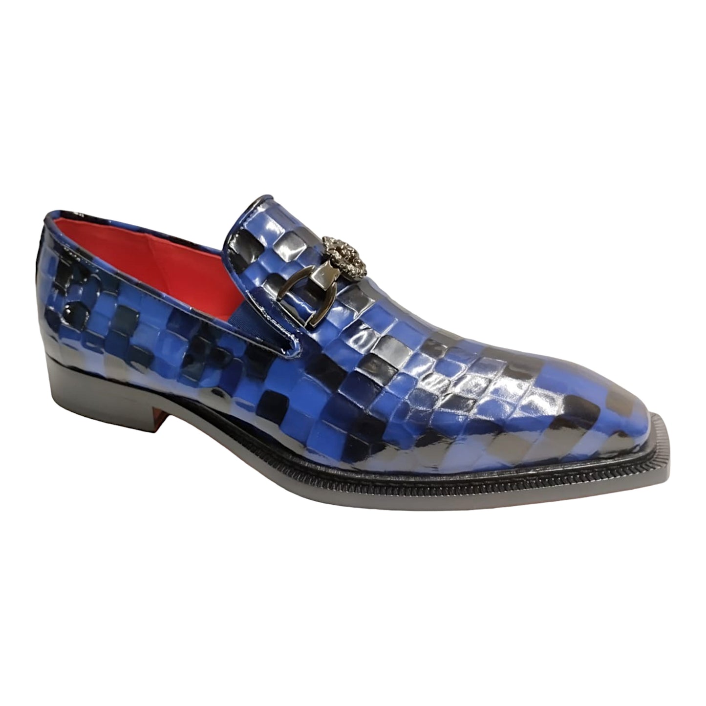Emilio Franco Narciso Men's Shoes Patent Leather Multi Croco Print Formal Loafers (EFC1108)-AmbrogioShoes