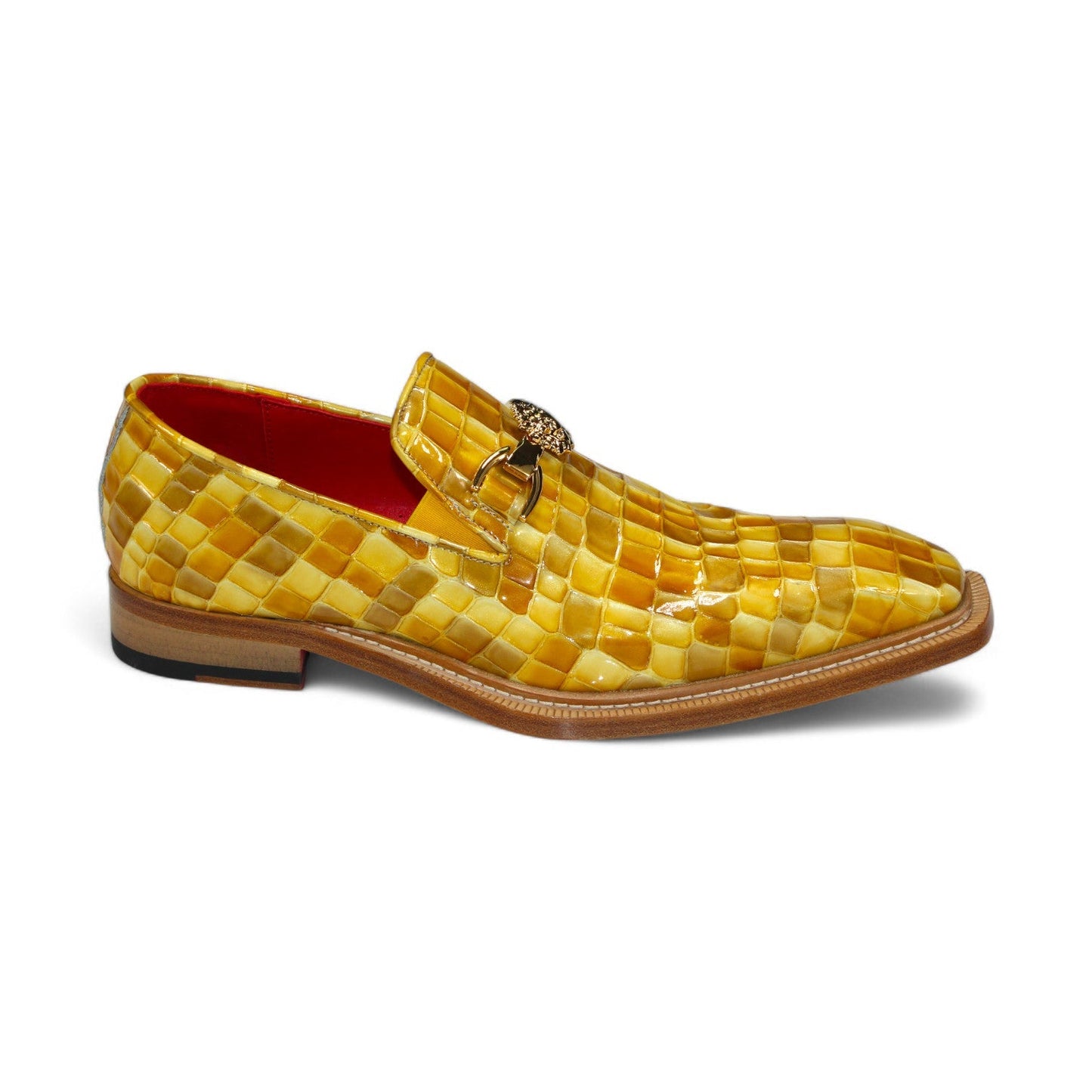 Emilio Franco Narciso Men's Shoes Patent Leather Multi Croco Print Formal Loafers (EFC1108)-AmbrogioShoes