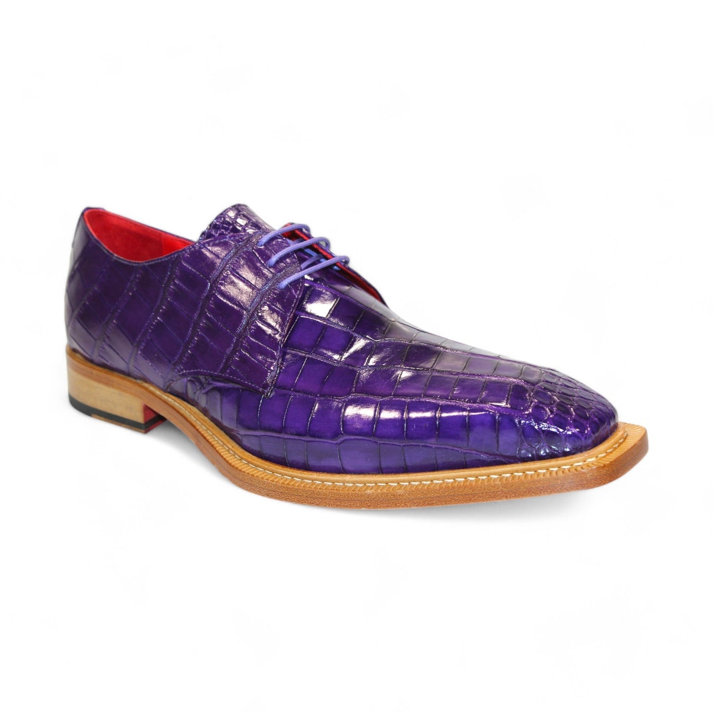 Fennix Rowan Men's Shoes Purple Exotic Oxfords (FX1164)-AmbrogioShoes