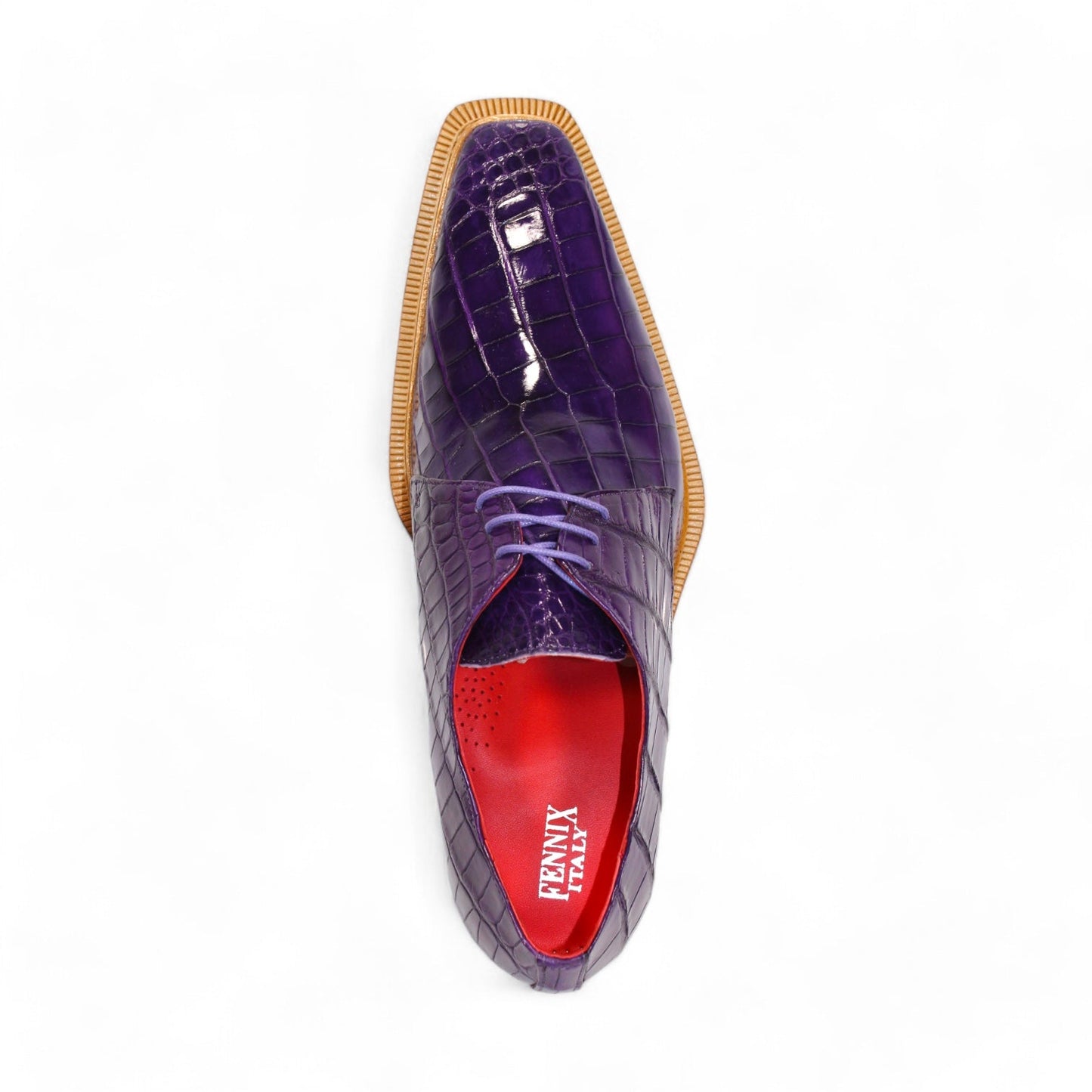 Fennix Rowan Men's Shoes Purple Exotic Oxfords (FX1164)-AmbrogioShoes