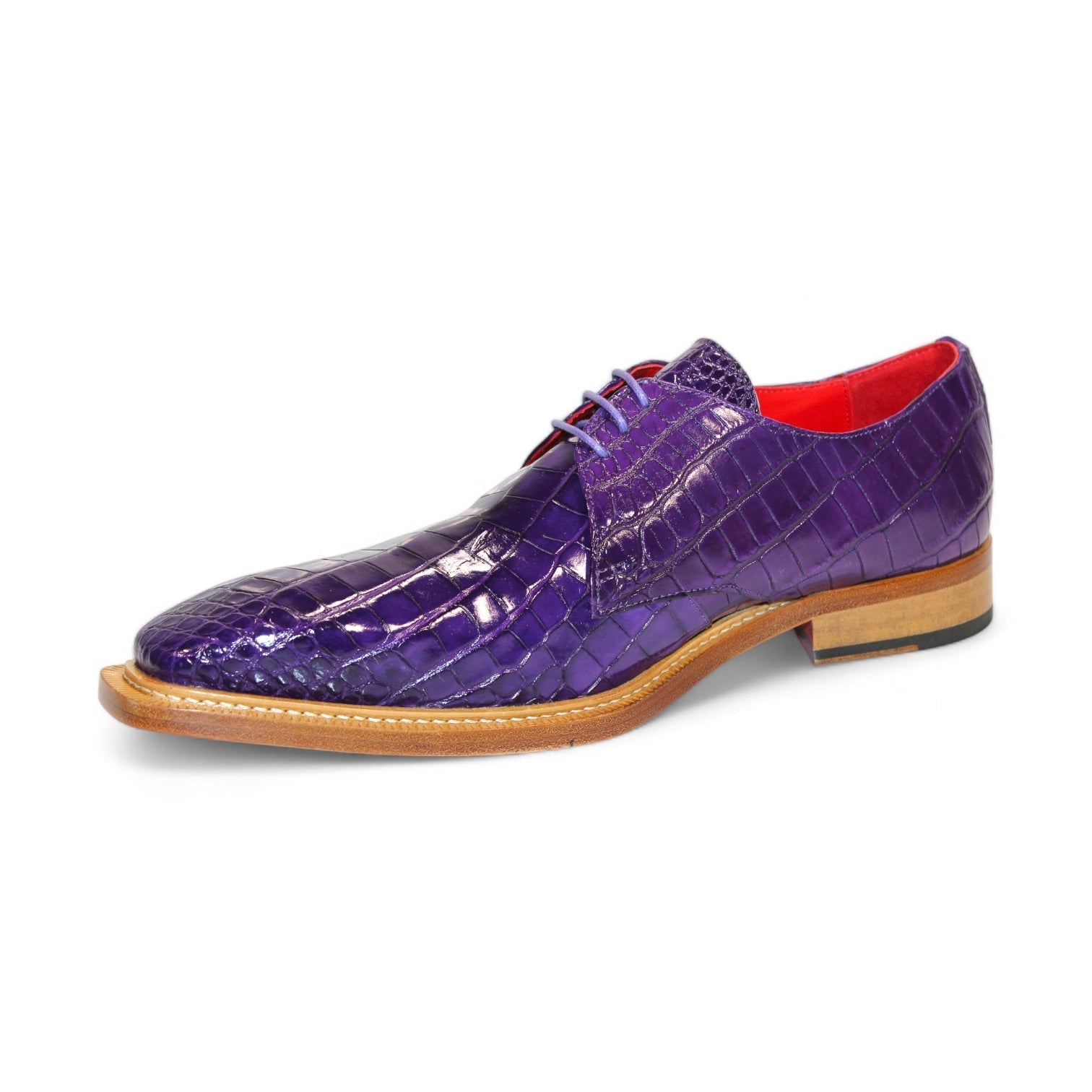 Fennix Rowan Men's Shoes Purple Exotic Oxfords (FX1164)-AmbrogioShoes